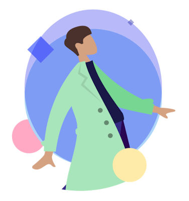 Illustration of a person new to journaling